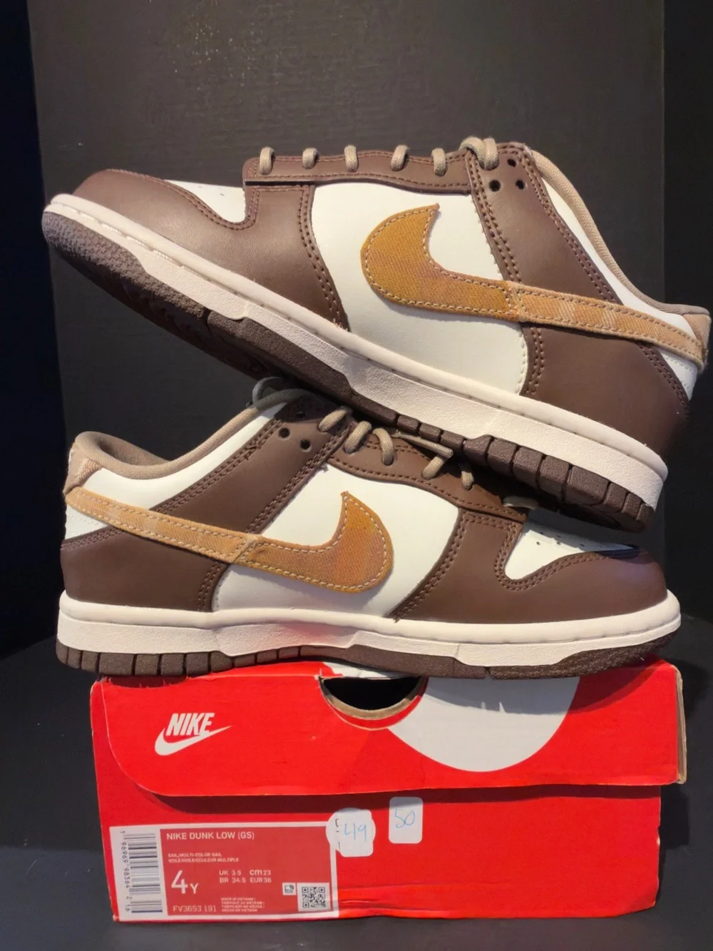 Nike Dunk Plaid Low size 4Y/5.5W